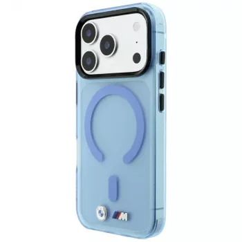 BMW M IML Frosted-skal med metallogo & MagSafe för iPhone 18 Pro Max / 17 Pro Max – blå