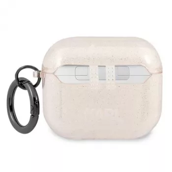 Karl Lagerfeld KLA3UKHGD AirPods 3-skal glitter guld Karl's Head