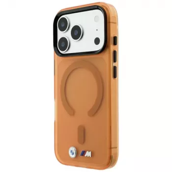 BMW M IML Frosted Metal Logo & Trims MagSafe-skal för iPhone 18 Pro Max / 17 Pro Max – orange