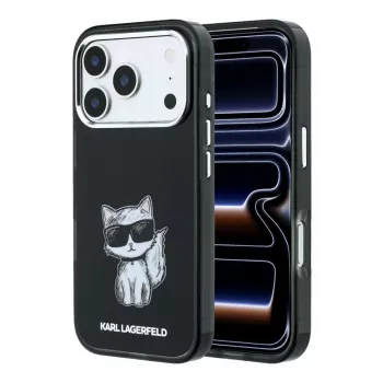 Karl Lagerfeld IML Choupette Body Sketch Print MagSafe-skal för iPhone 18 Pro / 17 Pro – svart