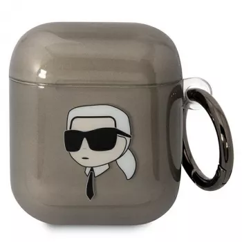 Karl Lagerfeld KLA2HNIKTCK AirPods 1/2-skal svart Karl's Head