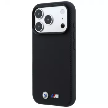 BMW M Quadrille Kevlar Metall-Logo MagSafe-skal för iPhone 18 Pro / 17 Pro – svart
