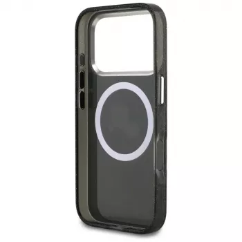 Karl Lagerfeld IML Glitter Karl & Choupette Heads Logo MagSafe-skal för iPhone 17 Pro svart
