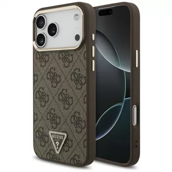 GUESS 4G Triangle Logo MagSafe-skal för iPhone 18 Pro Max / 17 Pro Max – brun