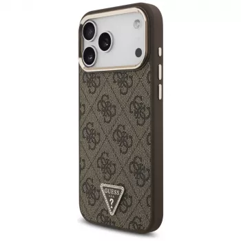 GUESS 4G Triangle Logo MagSafe-skal för iPhone 18 Pro Max / 17 Pro Max – brun