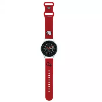 Hello Kitty universellt silikonarmband 22 mm rött Kitty-huvud