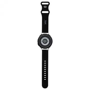 Hello Kitty universellt silikonarmband med Kitty-huvuddesign, svart, 20 mm