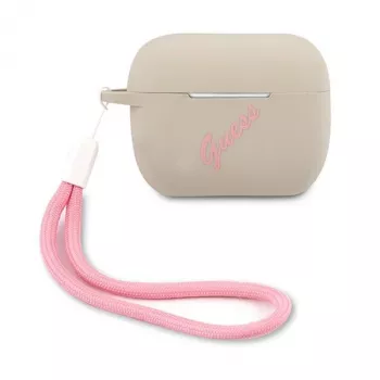 GUESS Vintage silikonskal för Apple AirPods Pro – grå rosa