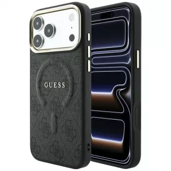 GUESS Embossed 4G Classic MagSafe-skal för iPhone 17 Pro / 18 Pro - svart