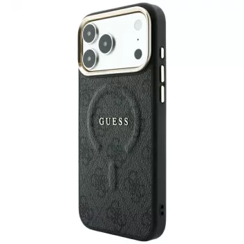 GUESS Embossed 4G Classic MagSafe-skal för iPhone 17 Pro / 18 Pro - svart