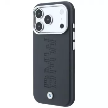BMW Signature Centered Deboss MagSafe-skal för iPhone 18 Pro / 17 Pro – grå