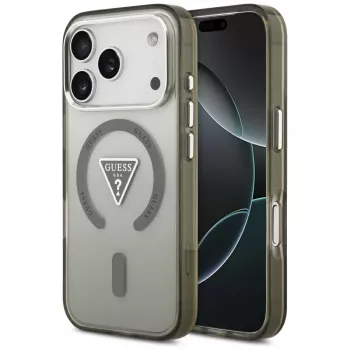 GUESS IML Gradient Triangle Logo MagSafe-skal för iPhone 17 Pro Max – khaki
