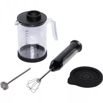 Graef MS 202 induktionsmjölkskummare, 200 ml skumning / 350 ml uppvärmning, rostfritt stål, silver