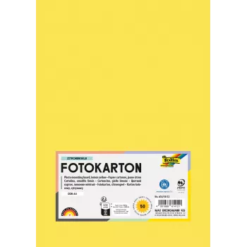 Folia 614/50 12 gul A4-kartong 300 g/m² 50 ark