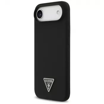 GUESS Silicone Triangle Logo MagSafe-skal för iPhone Air, svart