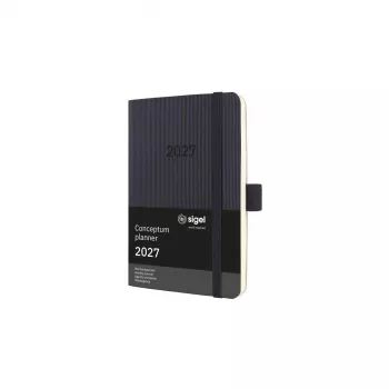 Sigel Conceptum C2723 veckokalender 2027, ca A6, softcover, svart