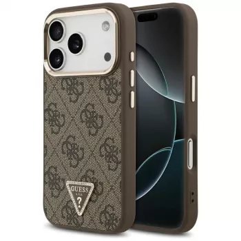 GUESS 4G Triangle Logo MagSafe-skal för iPhone 17 Pro / 18 Pro - brunt