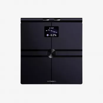 Withings Body Fit smartvåg med segmentell kroppssammansättning, ämnesomsättnings- och hjärthälsoanalys, medicinteknisk produkt, svart