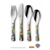 WMF Paw Patrol 4-delat barnbestick-set, Cromargan rostfritt stål, diskmaskinssäker, trubbig kniv, från 3 år