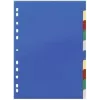 DURABLE 674027 A4 dokumentavskiljare 1-10, polypropen, 10-delad, universalhålning, blandade färger