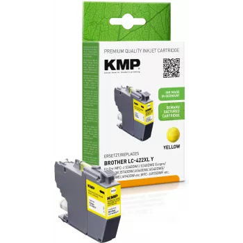 KMP remanufactured gul bläckpatron för Brother LC422XLY (MFC-J5340DW, MFC-J5740DW, MFC-J6540DW, MFC-J6940DW) - hög räckvidd 1500 sidor