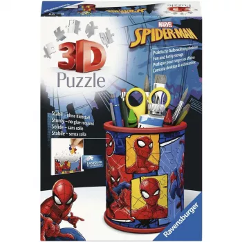 RAVENSBURGER 3D-pussel pennställ Spider-Man - 54 bitar, officiell Marvel, Easy Click