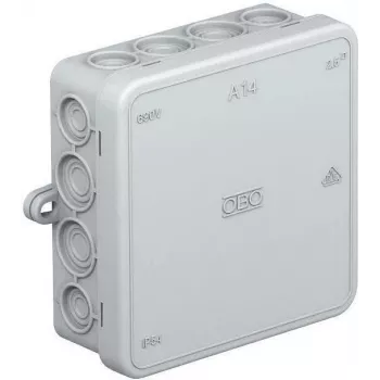 OBO A 14 kabelkopplingsdosa 100x100x38 mm ljusgrå RAL 7035 IP55