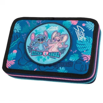 McNeill förfylld pennfodral XL med 2 blixtlås Disney Stitch