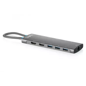 DIGITUS USB-C dockningsstation, 11 portar, trippel display, 100W PD