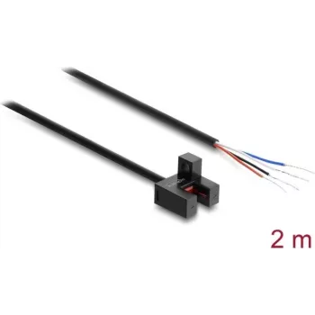 Delock gaffelformad ljusbom 5 mm typ F med 4 öppna kabeländar PNP L/D omkopplingsbar 2 m