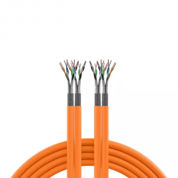 EFB Elektronik INFRALAN Cat.7 1000 AWG23 S/FTP 2x4P CPR Eca orange 100m installationskabel
