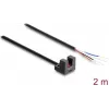 Delock gaffelljusbom 5 mm typ L med 4 öppna kabeländar NPN L/D valbar 2 m