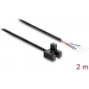 Delock gaffelljusbom 5 mm typ F med 4 öppna kabeländar NPN Light-ON/Dark-ON omkopplingsbar 2 m