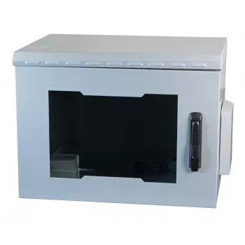 EFB Elektronik 691716IP55.2G väggskåp 16U 600x600mm IP55 glasdörr ljusgrå RAL7035