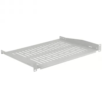 EFB Elektronik 19 inch 1U fast hylla, 350 mm djup, 10 kg belastning, ljusgrå RAL 7035