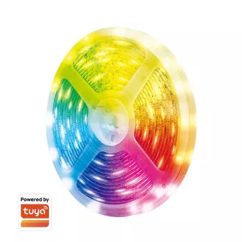 LogiLink WiFi Smart RGB+5700K ljuslist, 5m, Tuya-kompatibel