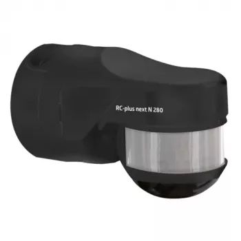 BEG RC-plus next N 280 svart rörelsedetektor med 280° detekteringsområde och krypskydd