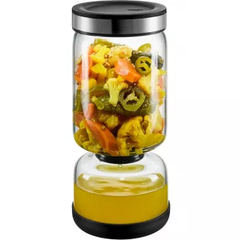 GEFU LAVINA yoghurt- och kvargsil glas 1,3 L med rostfri sil