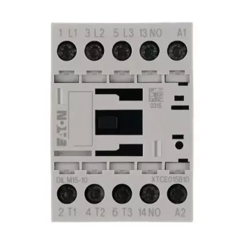 Eaton DILM15-10 24 V DC effektkontaktor, 3-polig, 15 A, 7,5 kW, 1 NO hjälpkontakt