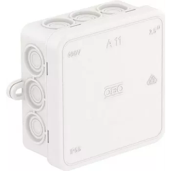 OBO A 11 HF RW kabelkopplingsdosa 85x85x40 mm halogenfri renvit RAL 9010