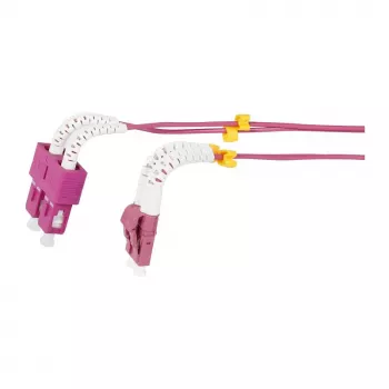 SYNERGY21 OM4 duplex fiberoptisk patchkabel LC-SC 1,5m 50/125µm LSZH aqua