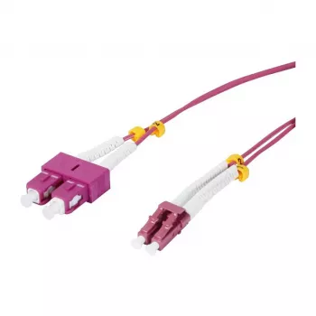 SYNERGY21 OM4 duplex fiberoptisk patchkabel LC-SC 1,5m 50/125µm LSZH aqua