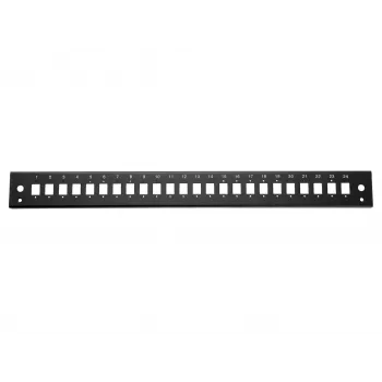 EQUIP 19 inch patchpanel 24x LC-duplex SC-simplex, stål, svart - 1U rackmodul
