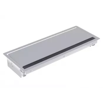 Bachmann CONI Long inbyggd grenuttag med 3 Schuko-uttag, silver aluminium