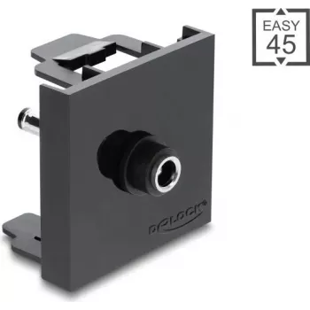 Delock Easy 45-modul DC 5,5 x 2,1 mm hona till DC 5,5 x 2,5 mm hane adapter svart