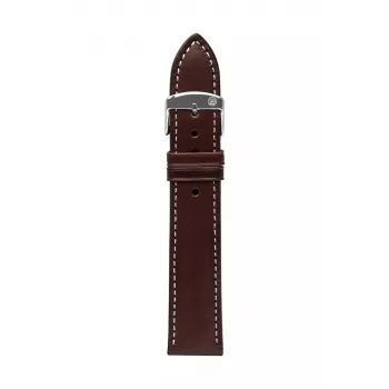 Zeppelin läderarmband, brunt, 22 mm