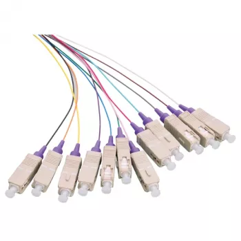 LOGILINK fiberpigtail-set 12 x SC OM4 2 m, färgad, violett kontakt