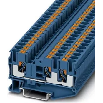Phoenix 3211485 PT 6-TWIN BU genomgångsplint, push-in, blå