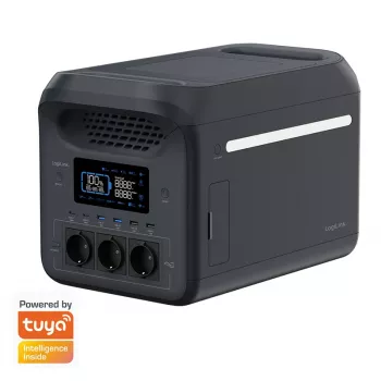 LogiLink PPS1800 portabel powerstation, 1800 W, LiFePO4, Tuya-kompatibel