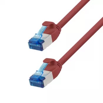LogiLink Cat.6A Slim S/FTP LSZH patchkabel, röd, 15 m, SlimLine